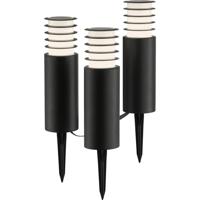 Brilliant G40910/06 Außenspießleuchte 3er Set Tuinlamp Energielabel: F (A - G) Zwart