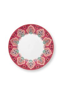 Pip Studio Flower Festival Ontbijtbord Donkerroze 21cm