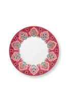 Pip Studio Flower Festival Ontbijtbord Donkerroze 21cm