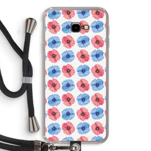 Klaproosjes: Samsung Galaxy J4 Plus Transparant Hoesje met koord
