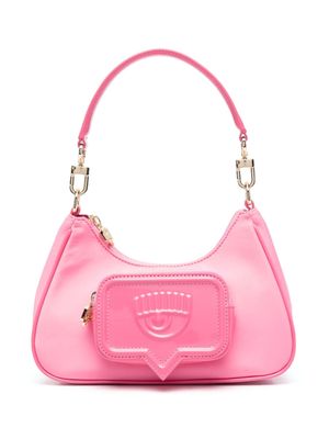 Chiara Ferragni sac porté épaule à logo embossé - Rose