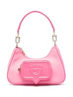 Chiara Ferragni sac porté épaule à logo embossé - Rose