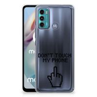 Motorola Moto G60 Silicone-hoesje Finger Don&apos;t Touch My Phone