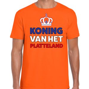 Oranje Koningsdag t-shirt - koning van het platteland - voor heren