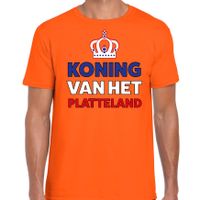 Oranje Koningsdag t-shirt - koning van het platteland - voor heren - thumbnail