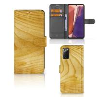 Samsung Galaxy Note 20 | Book Style Case | Licht Hout Samsung Galaxy Note 20 | Book Style Case | Licht Hout
