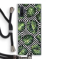 Geometrische jungle: Samsung Galaxy Note 10 Plus Transparant Hoesje met koord