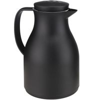 Koffiekan/isoleerkan zwart met drukknop 1 liter
