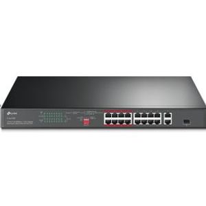 TP-LINK TL-SL1218P netwerk-switch Fast Ethernet (10/100) Zwart Power over Ethernet (PoE)