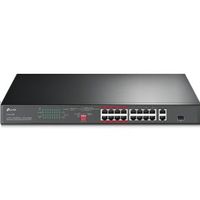 TP-LINK TL-SL1218P netwerk-switch Fast Ethernet (10/100) Zwart Power over Ethernet (PoE) - thumbnail
