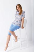 Hajo dames pyjama modern kleurrijk patroon