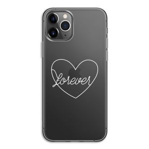 Forever heart pastel: iPhone 11 Pro Transparant Hoesje