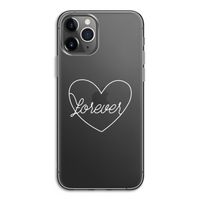 Forever heart pastel: iPhone 11 Pro Transparant Hoesje