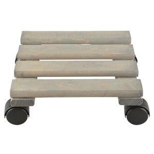 1x Planten trolleys/multirollers vierkant 28 cm