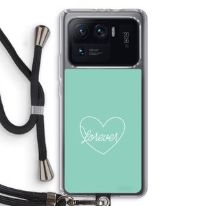 Forever heart pastel: Xiaomi Mi 11 Ultra Transparant Hoesje met koord