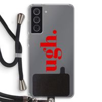 Ugh: Samsung Galaxy S21 FE Transparant Hoesje met koord