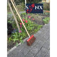 Synx Tools StadsBezem Bassin - 30cm - Rode kap - Straatbezem - Buiten bezem / veger - Schoonmaakartikel