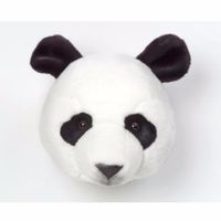 Pluche pandabeer dierenhoofd knuffel 30 cm muurdecoratie