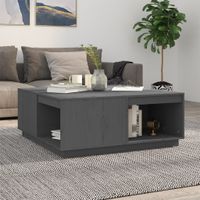 Salontafel 100x101x40,5 cm massief grenenhout grijs - thumbnail