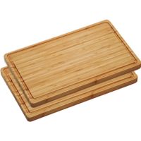 2x Bamboe houten snijplanken 27 x 45 cm - thumbnail