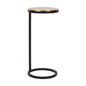 Atmooz Bijzettafel Cooper - Metaal Rond - Zwart - 65x25cm