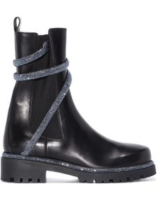 René Caovilla bottes Cleo à ornements en cristal - Noir