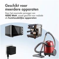 Accezz PowerCube 6-in-1 1x USB-C+2x USB-A+3x stopcontact 4000W Oplader Zwart