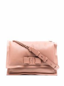 Ferragamo Schoudertas met strik - Beige