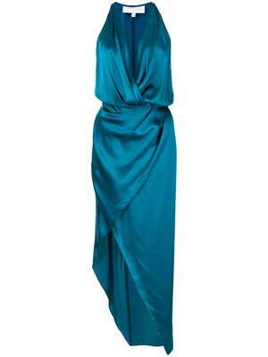 Michelle Mason robe asymétrique à dos-nu - Bleu
