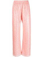 Stine Goya pantalon droit Fatou brodé de sequins - Rose