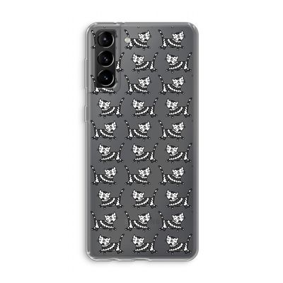 Zwarte poes: Samsung Galaxy S21 Plus Transparant Hoesje