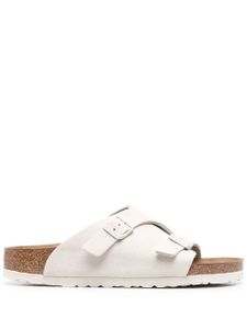 Birkenstock sandales Zürich en daim - Blanc