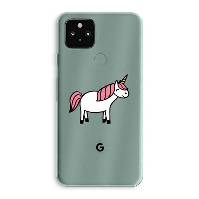 Eenhoorn: Google Pixel 5a 5G Transparant Hoesje