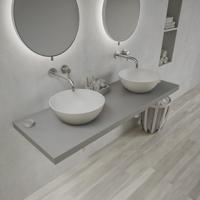 Ideavit Solidthin waskom - 39x39x14.5cm - Solid surface - Rond - Mat Grijs 280181 PE-WH - thumbnail