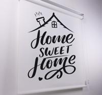 Hoofdslaapkamer rolgordijnën Zwarte tekst sweet home