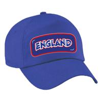 Verkleed feest pet - blauw - Engeland - landen thema - zonneklep pet - volwassenen