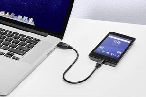 Renkforce USB-kabel USB 2.0 USB-A stekker, USB-micro-B stekker 0.15 m Zwart Vergulde steekcontacten RF-4463073