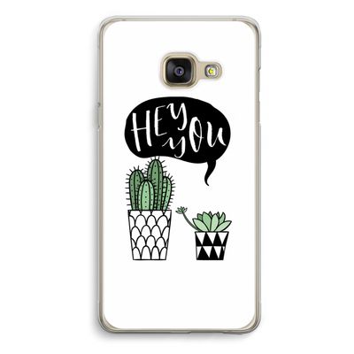 Hey you cactus: Samsung A3 (2017) Transparant Hoesje