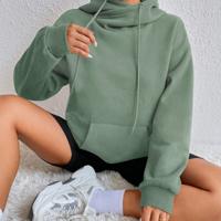 Bon&Bon Mint Green Kangaroo Pocket Hoodie | Loose Drop Shoulder Pullover Mint Green / S