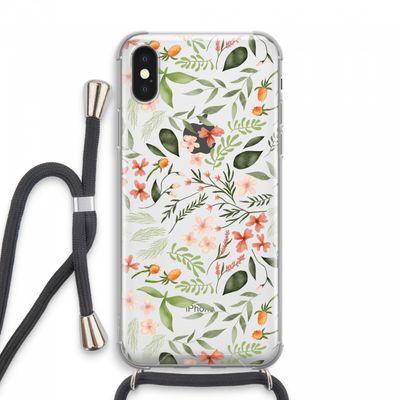 Sweet little flowers: iPhone XS Max Transparant Hoesje met koord