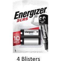 4 stuks (4 blisters a 1 stuk) Energizer Lithium 2CR5 6V fotobatterij 245 - thumbnail