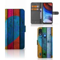 Motorola Moto E7i Power | E7 Power | Book Style Case | Wood Heart - Cadeau voor je Vriend