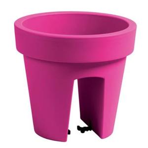 Balkon plantenpot - fuchsia roze - 5 liter - D25 x H23 cm