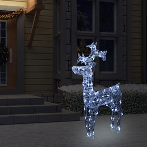 VidaXL Kerstdecoratie rendieren 90 led&apos;s 60x16x100 cm acryl