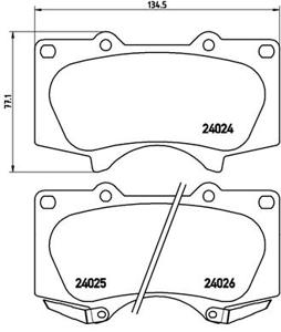 Remmenset, remschijf BREMBO, Remschijftype: Binnen geventileerd, Inbouwplaats: Vooras, u.a. für Toyota, Lexus