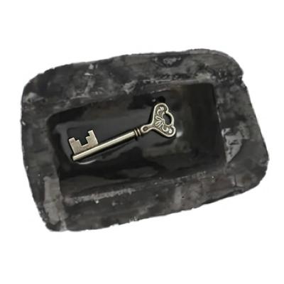 Gerimport Sleutel opbergsteen - kunststof - 5 x 8 cm - voor buiten - sleutels opbergen