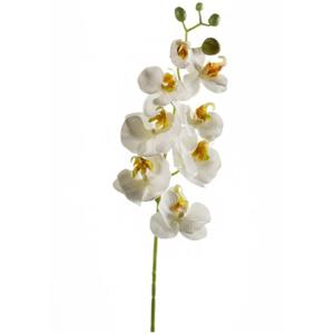Emerald Kunstbloem Orchidee - 68 cm - wit - losse tak - kunst zijdebloem - Phalaenopsis   -