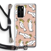 Papegaai: Huawei P40 Transparant Hoesje met koord
