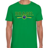 Brazilie / Brasil landen shirt met Braziliaanse vlag groen voor heren 2XL  - - thumbnail