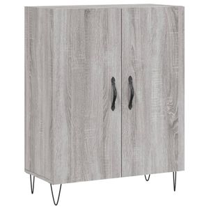 The Living Store Dressoir 69-5x34x90 cm bewerkt hout grijs sonoma eikenkleurig - Keukenkast